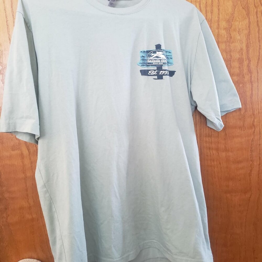 Daiquiri Deck Raw Bar Siesta Key Graphic T-Shirt – Aqua Blue – XL